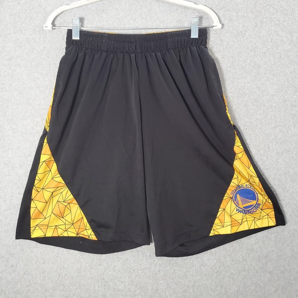 Golden State Warriors Boys Activewear Short L Black Basketball Logo Net Dri READ